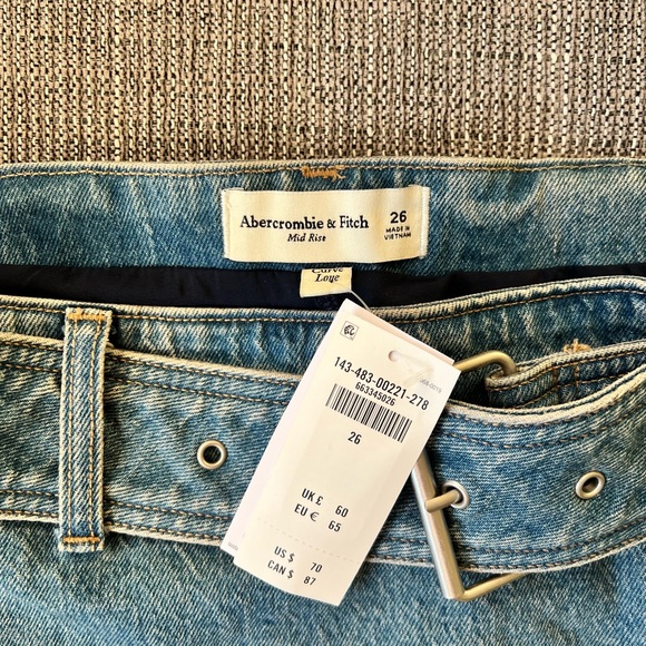 Abercrombie & Fitch Blue Denim Mini Skirt with Belt - Picture 2 of 3